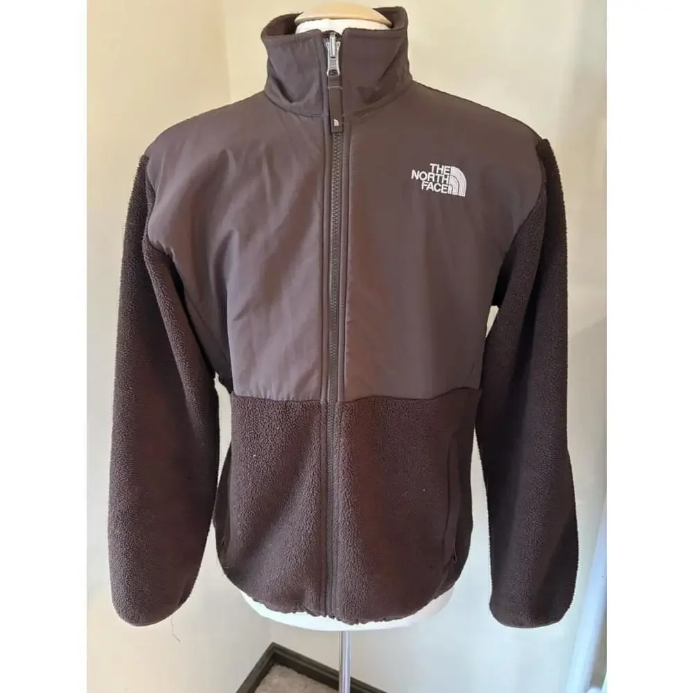 North Face Girl's Jacket Brown Fleece Full Zip Light Weight Size XL